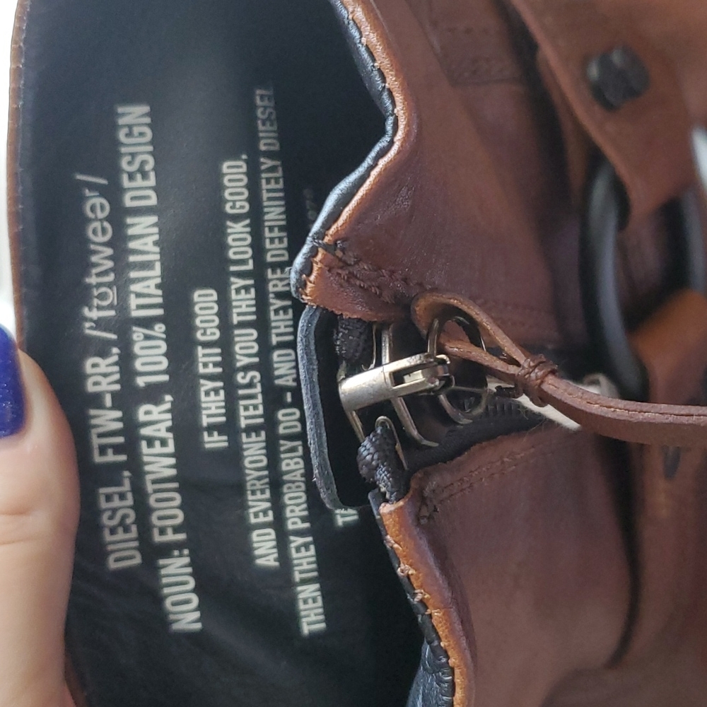 🔥❤️ Brand New DIESEL‎ size 9 Leather  Boots - Picture 7 of 10